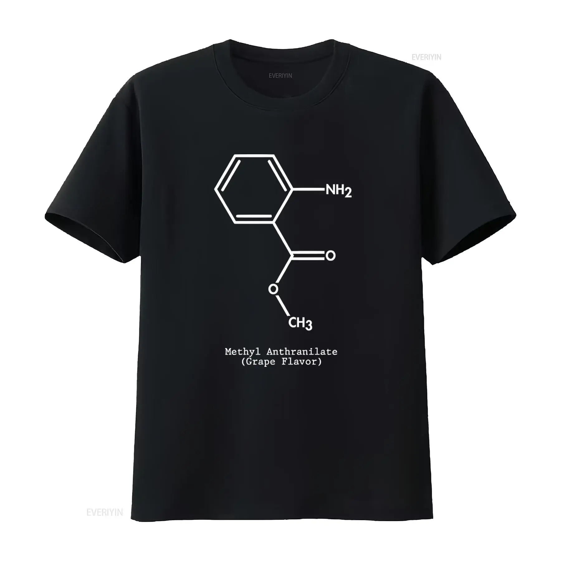 Vaping Shop - T-Shirt mit Traubengeschmack-Molekül-Design, Methyl-Antranilat-Druck für Lila-Soda-Liebhaber,
