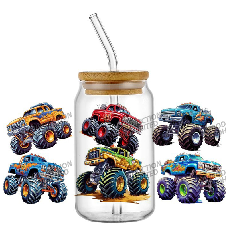 Rdta Tank Glass - Monster Truck Design UV DTF Wraps