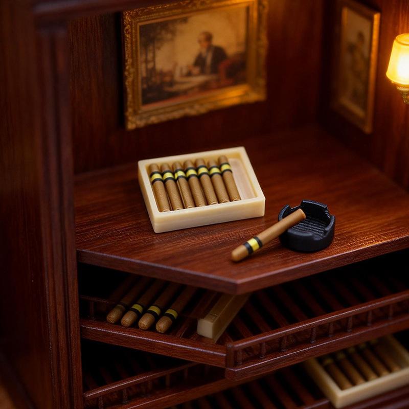 Vape Decoration - 10 Stück Spielzeug-Zigarrenaschenbecher im Maßstab 1:12