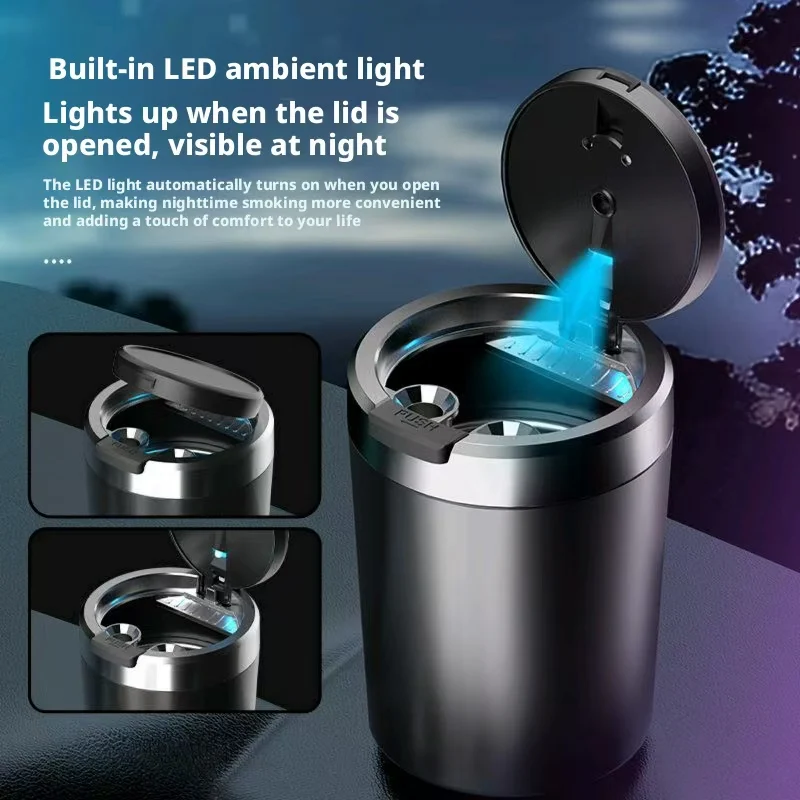 Vape Decoration - Tragbarer LED Rauchfreier Auto-Aschenbecher Universeller Auto-Zigarettenhalter