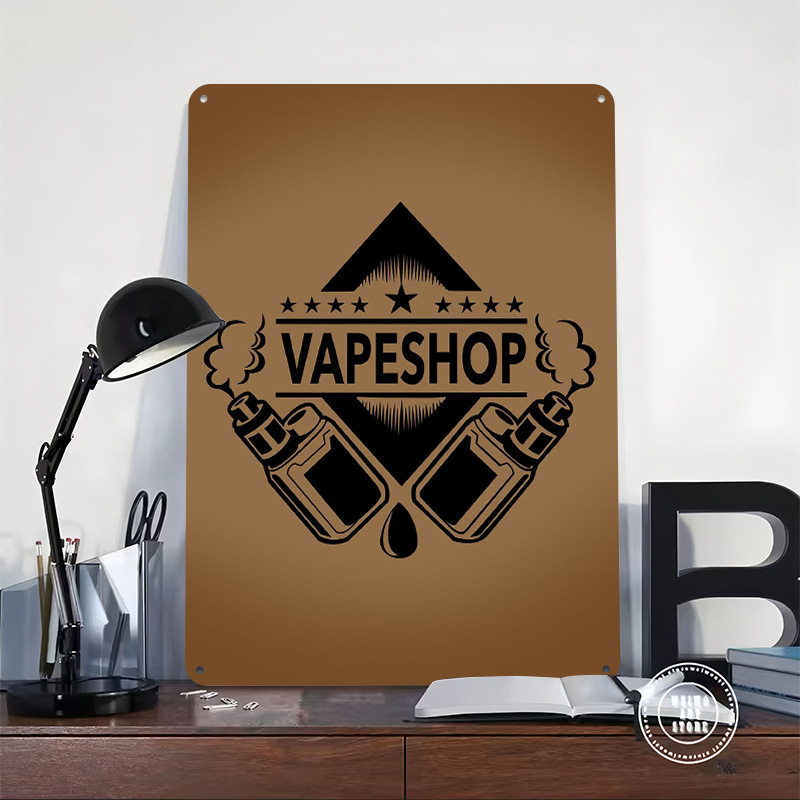 Vape Shop Logo Weißblech Poste – Vaping Shop Bewertung und Preis
