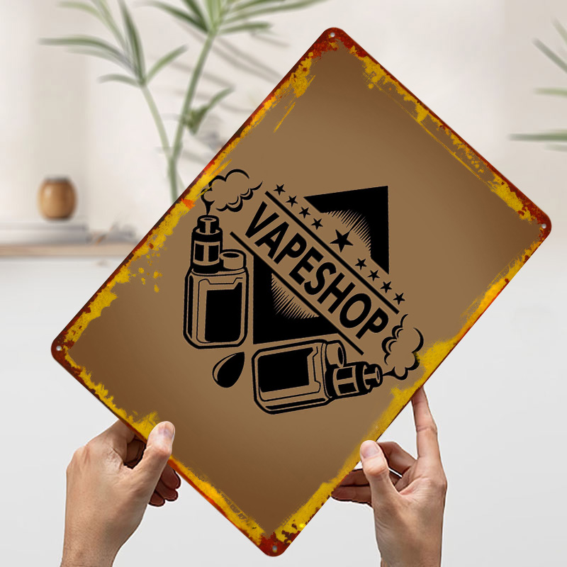 Vape Shop Logo Weißblech Poste – Vaping Shop Bewertung und Preis