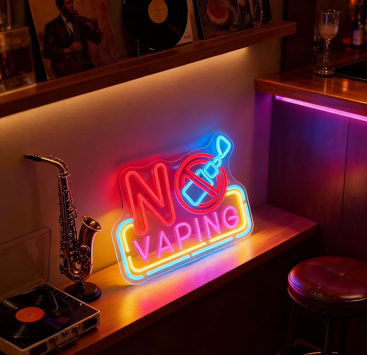No Vaping LED-Neonschild USB-b – Vaping Shop Bewertung und Preis