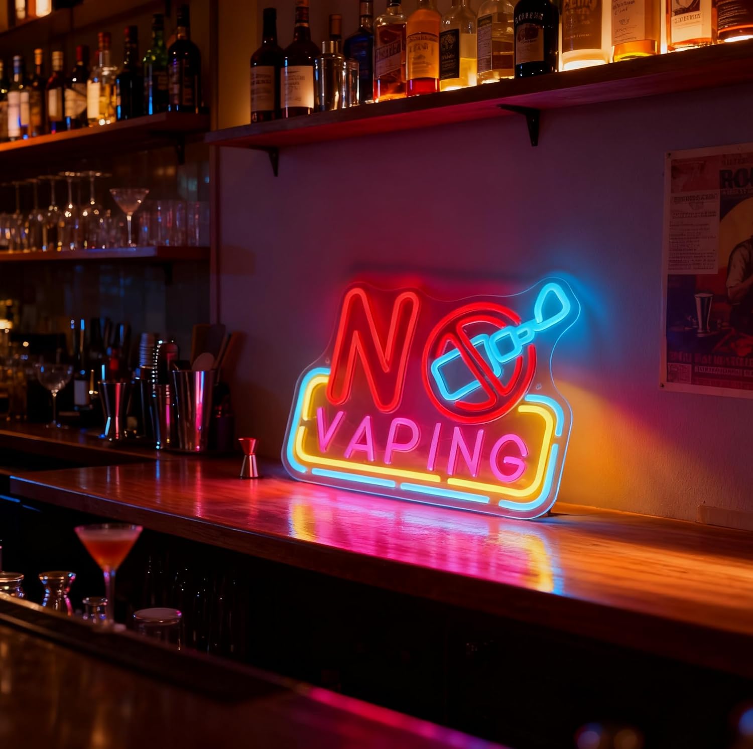 No Vaping LED-Neonschild USB-b – Vaping Shop Bewertung und Preis