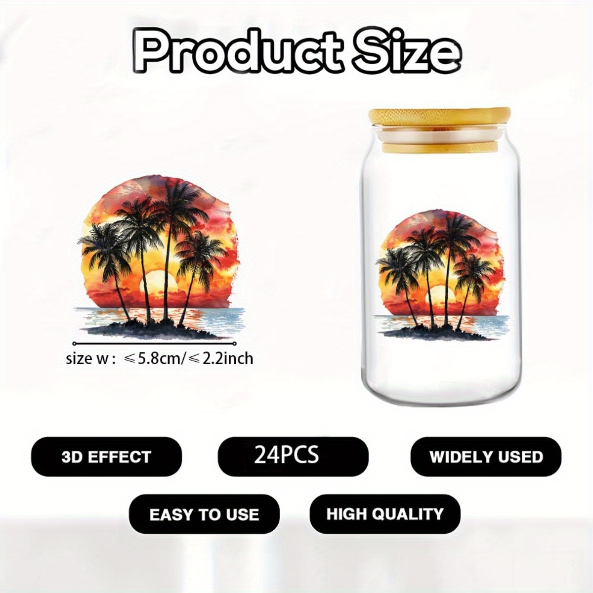 24 Stück/Set Sommer Tropischer – Rdta Tank Glass Bewertung und Preis