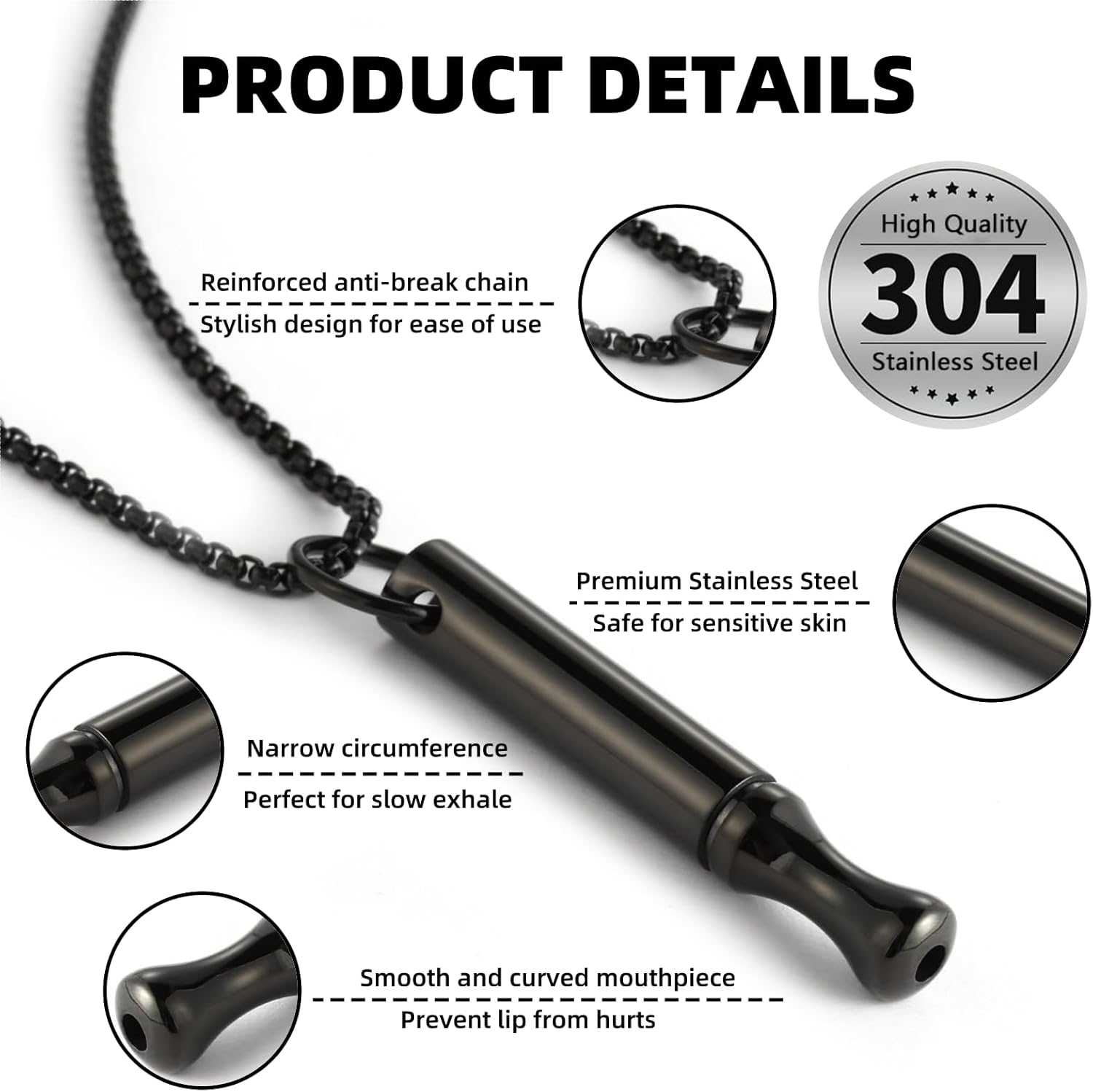 Atemhalskette aus Titanstahl z – Accessories For Vaping Bewertung und Preis